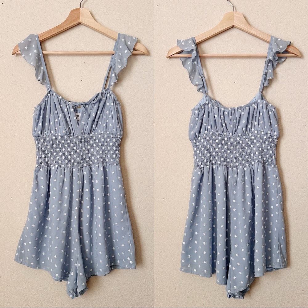 Princess Polly Blue Floral Jumpsuit